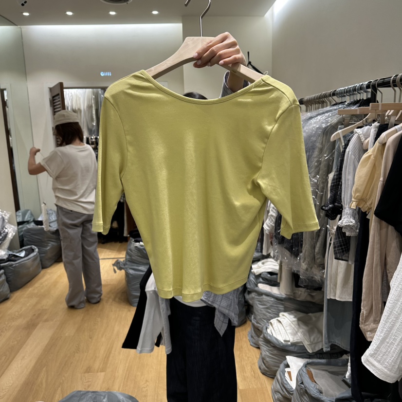 GILLI韓國代購女裝新品熱賣26夏季推薦時尚人氣休閑T恤U領GILLIT恤