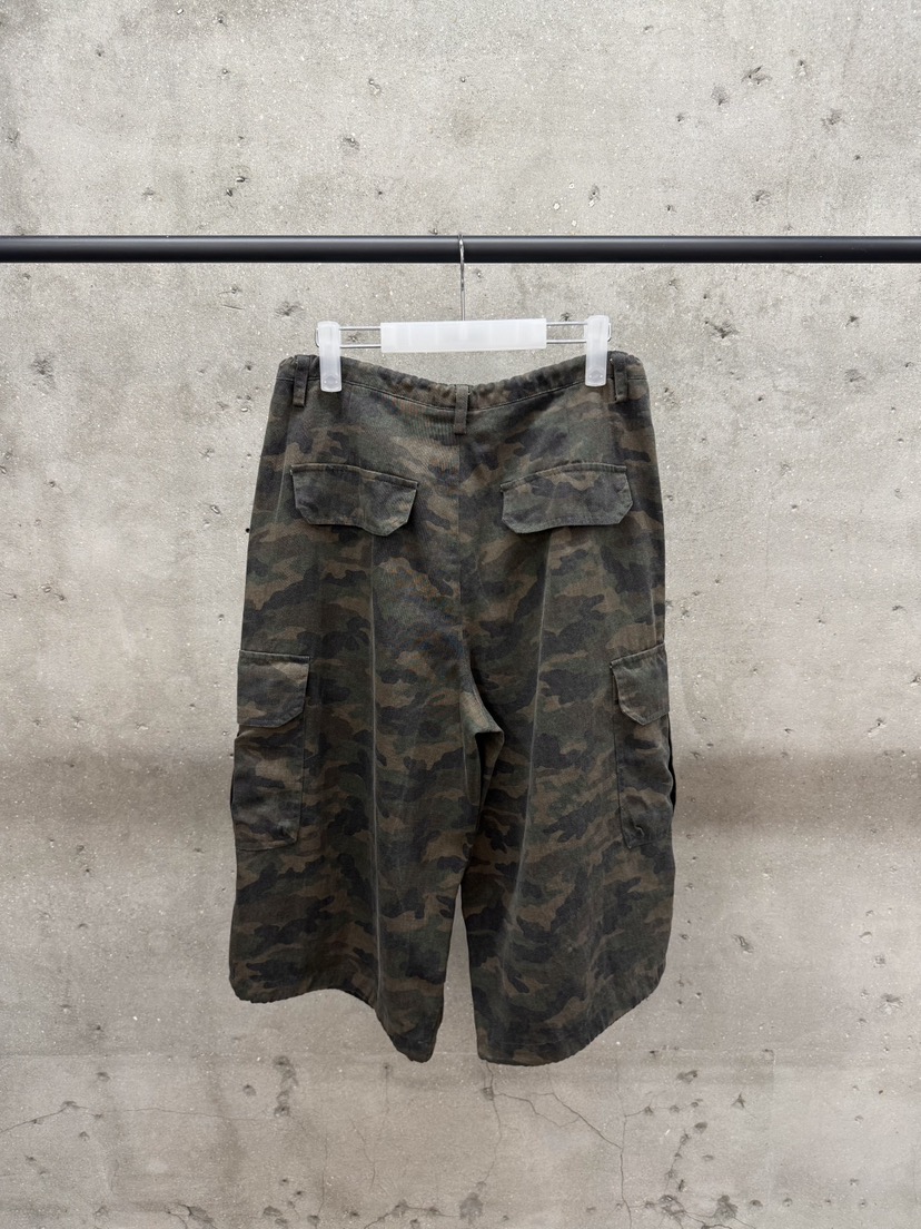 EST韓國東大門直郵女士新品26夏季熱賣人氣推薦短褲水洗迷彩EST/RAWHAUS短褲
