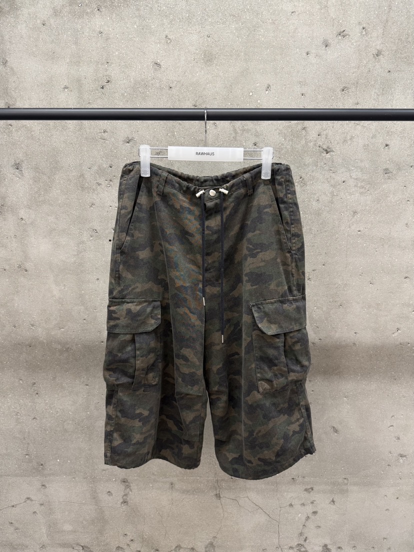 EST韓國東大門直郵女士新品26夏季熱賣人氣推薦短褲水洗迷彩EST/RAWHAUS短褲圖色1