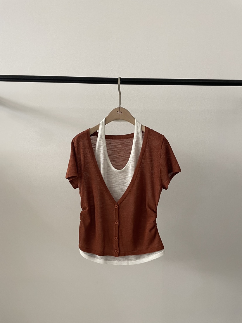 2DA/DARIMI-P韓國東大門代購女裝新品26夏季推薦T恤假兩件2DA/DARIMI-PT恤圖色2