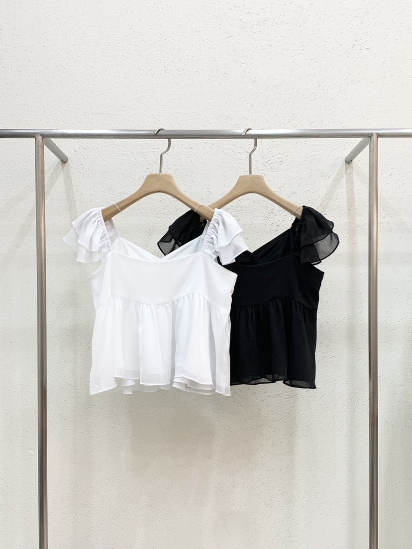 LIGHT AND SALT韓國東大門代購女士新品推薦吊帶背心荷葉邊LIGHT AND SALT吊帶/背心