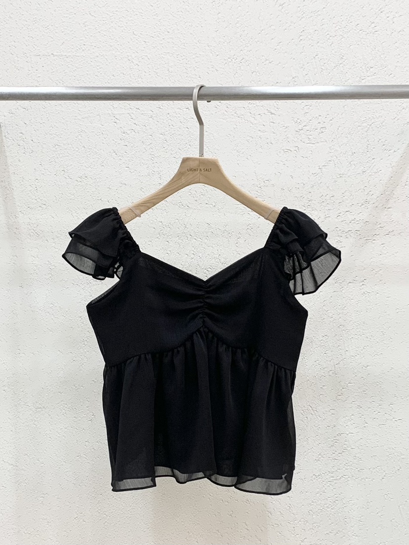 LIGHT AND SALT韓國東大門代購女士新品推薦吊帶背心荷葉邊LIGHT AND SALT吊帶/背心圖色2