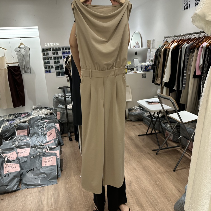 LEWIN韓國東大門代購女裝新品熱賣推薦時尚26夏季連體褲扭曲LEWIN連體褲圖色1