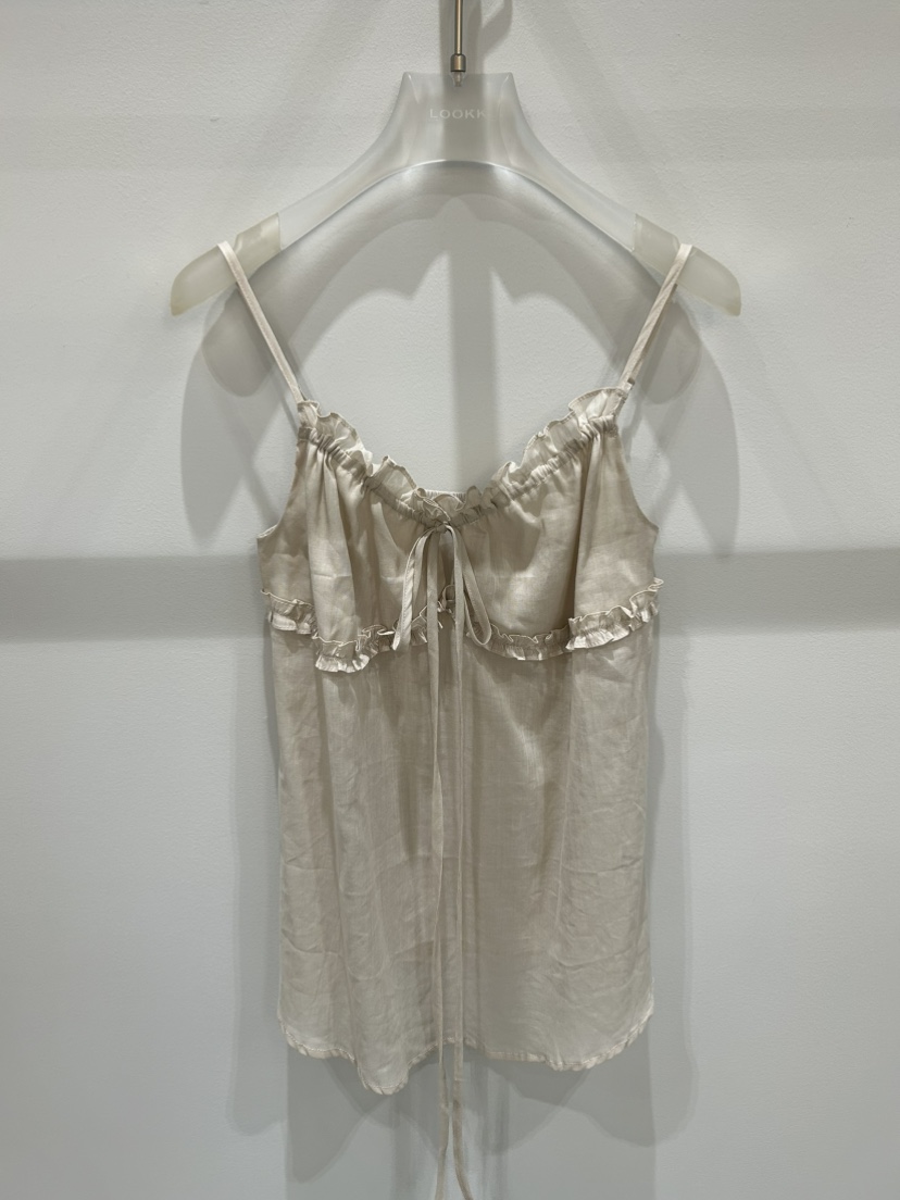 LOOKK/MIMME韓國直郵女士新款推薦26夏季吊帶背心亞麻無袖LOOKK/MIMME吊帶/背心圖色1