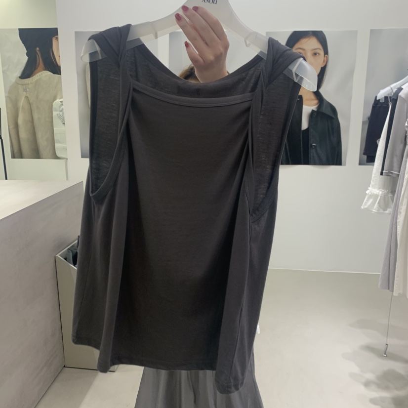 ANOU韓國東大門直郵女士新品時尚推薦休閑26夏季吊帶背心無袖ANOU吊帶/背心圖色1