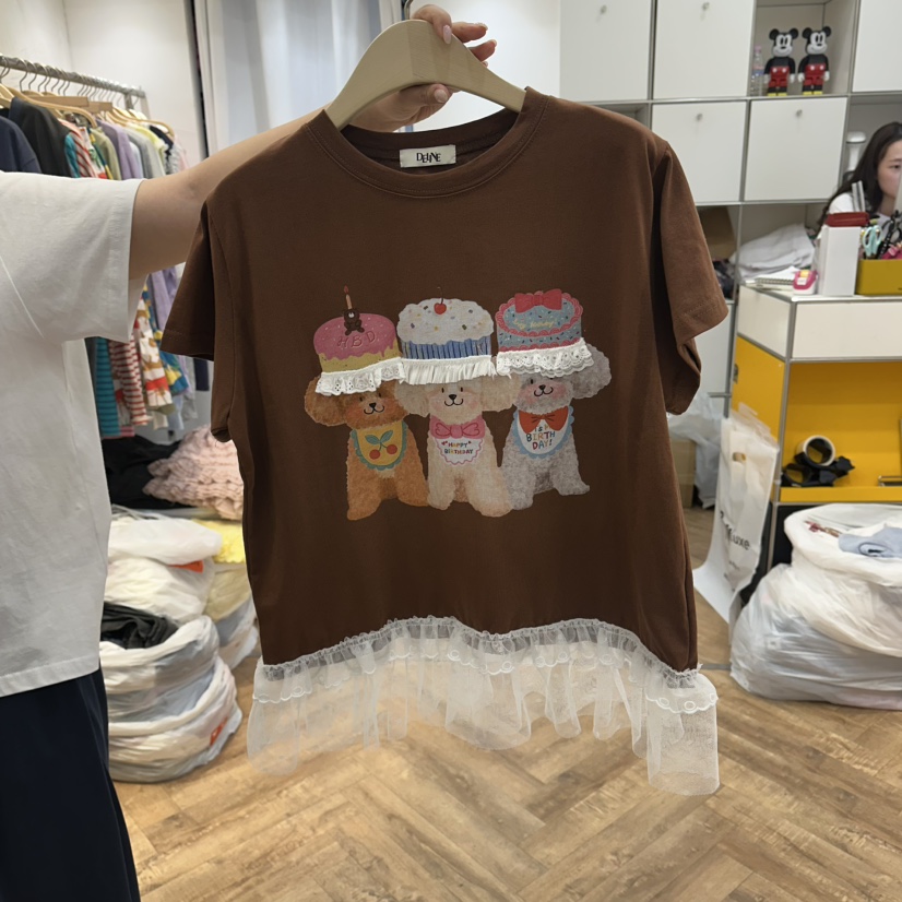 DE LINE韓國直郵實拍女士新品推薦休閑熱賣26夏季人氣T恤DE LINET恤圖色2