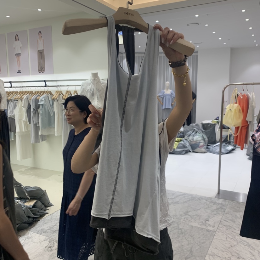 PITA/THEVERLIN韓國東大門代購女士新款時尚吊帶背心撞色無袖PITA/THEVERLIN吊帶/背心圖色1