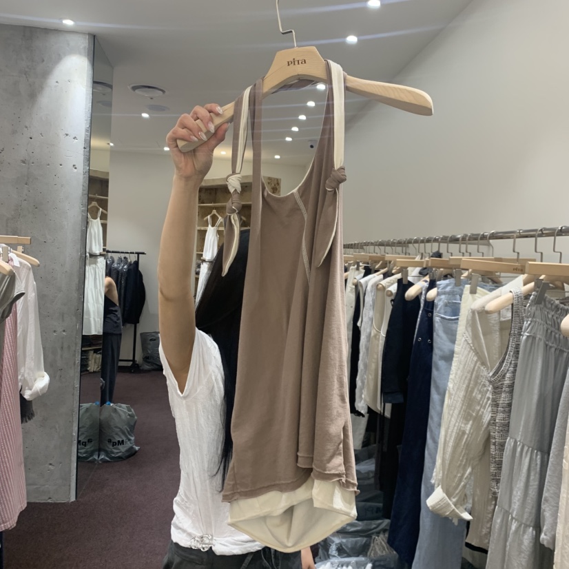 PITA/THEVERLIN韓國東大門代購女士新款時尚吊帶背心撞色無袖PITA/THEVERLIN吊帶/背心圖色2