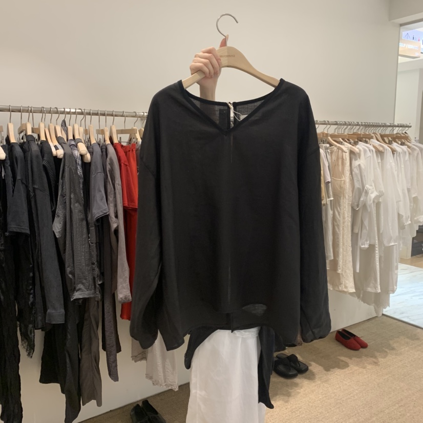 SELF SERVICE韓國直郵實拍女士新品推薦襯衫蕾絲衫亞麻布SELF SERVICE襯衫/蕾絲衫圖色2