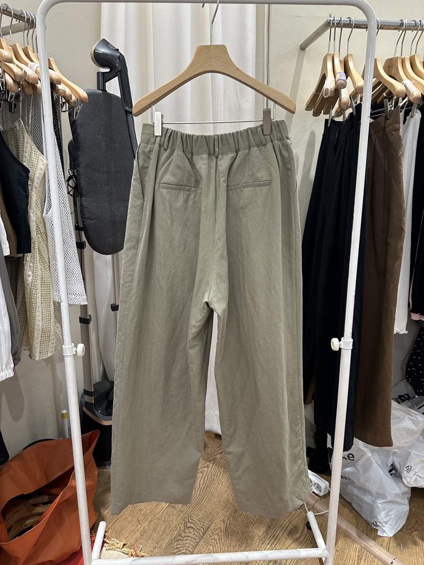 AUVERFIT東大門實拍韓國女士新品26夏季推薦休閑休閑褲亞麻AUVERFIT休閑褲