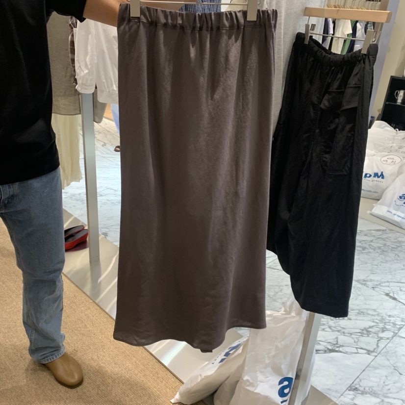 SELF SERVICE韓國東大門代購女裝新款熱賣半身裙中短裙亞麻SELF SERVICE半身裙/中短裙圖色2