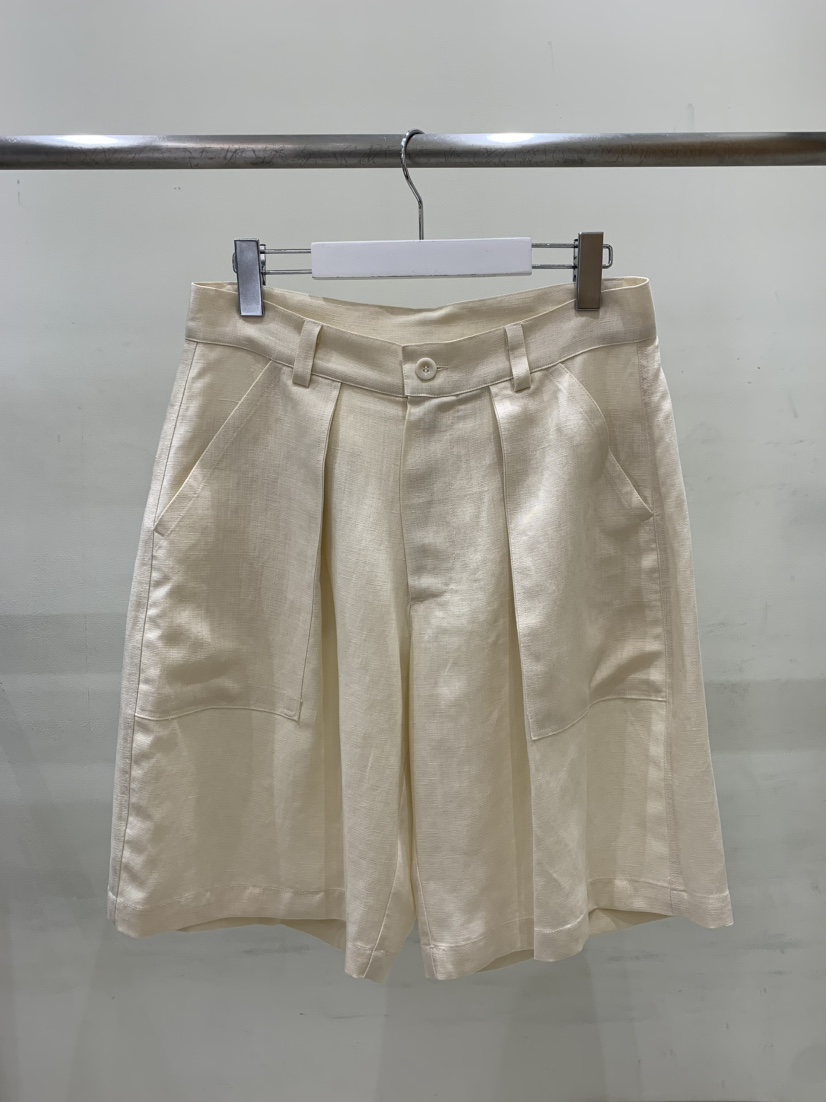 THE SIGNATURE韓國東大門代購女裝新品推薦熱賣短褲亞麻THE SIGNATURE短褲圖色1