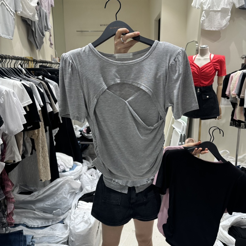 MONOPOLY韓國直郵實拍女士新品熱賣時尚人氣推薦休閑26夏季T恤MONO_POLYT恤圖色2