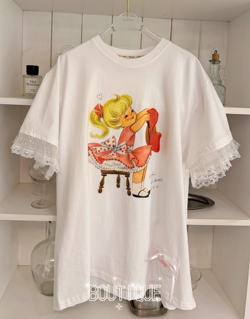 BOUTIQUE-L韓國代購女士新款推薦26夏季時尚休閑人氣T恤BOUTIQUE-LT恤圖色1
