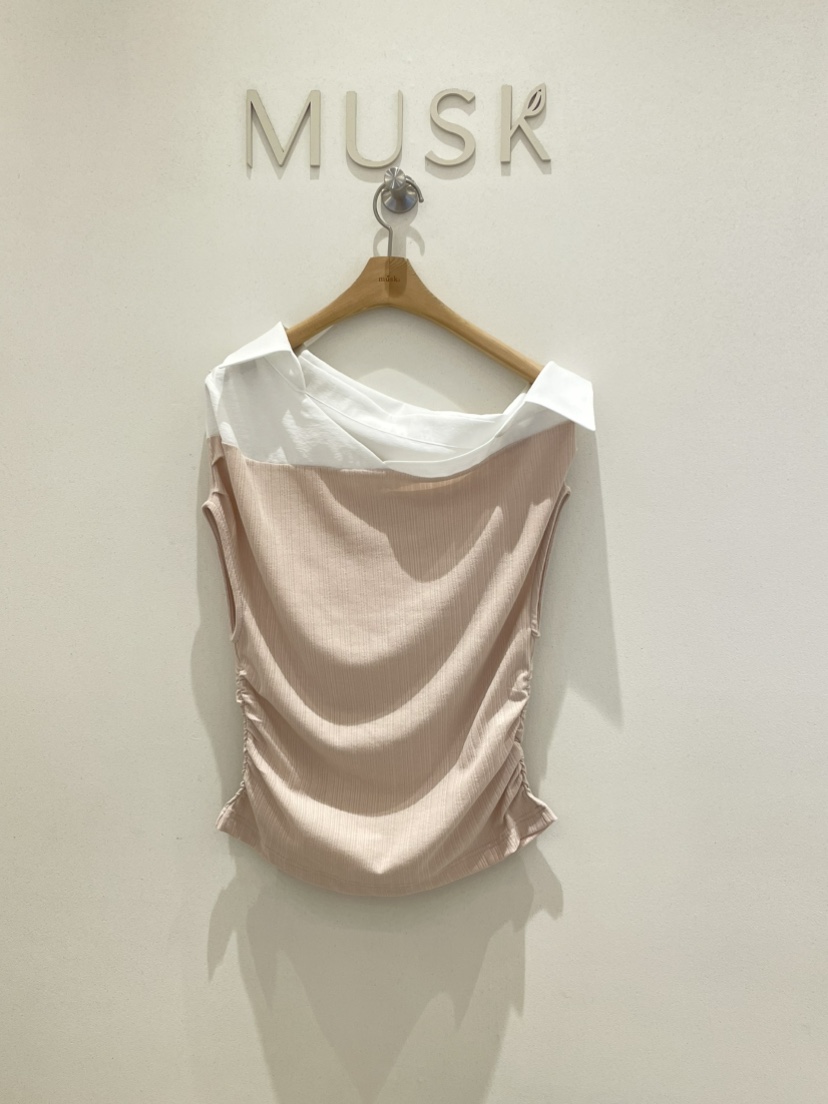 MUSK韓國代購女裝新品熱賣26夏季推薦人氣休閑襯衫蕾絲衫MUSK襯衫/蕾絲衫圖色1