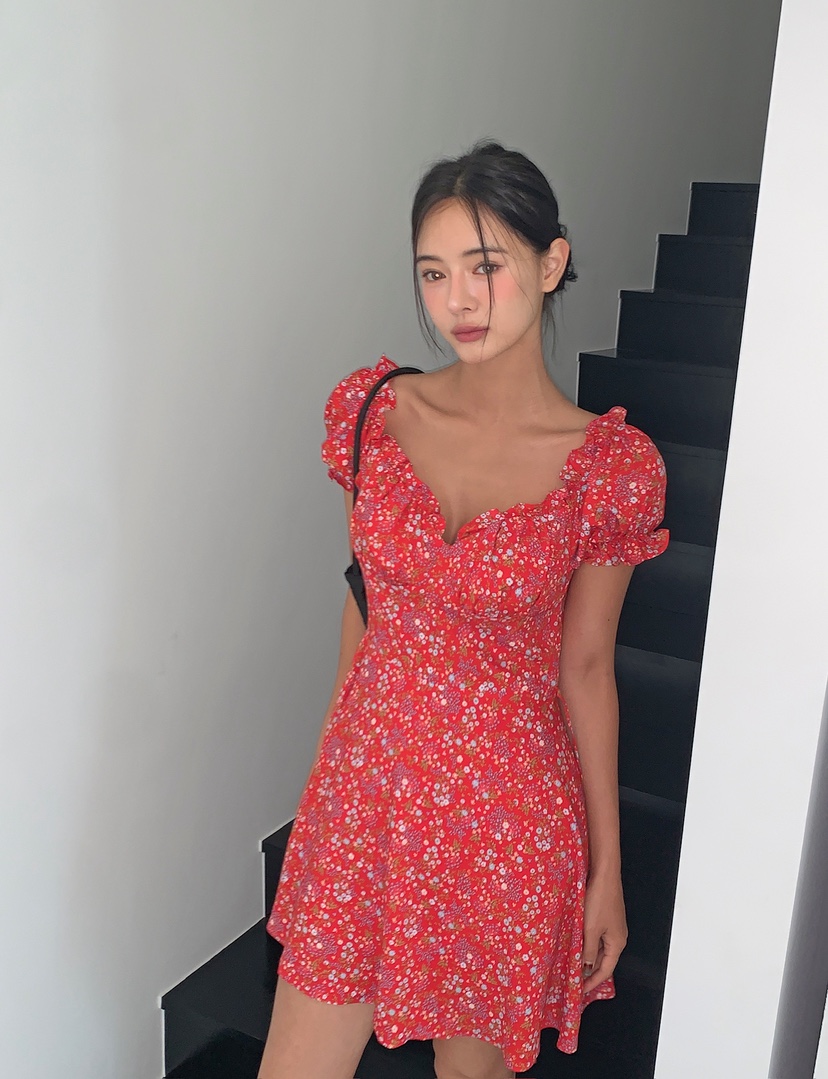 VERANDA韓國代購女士新款26夏季推薦人氣時尚休閑連衣裙OPSVERANDA連衣裙
