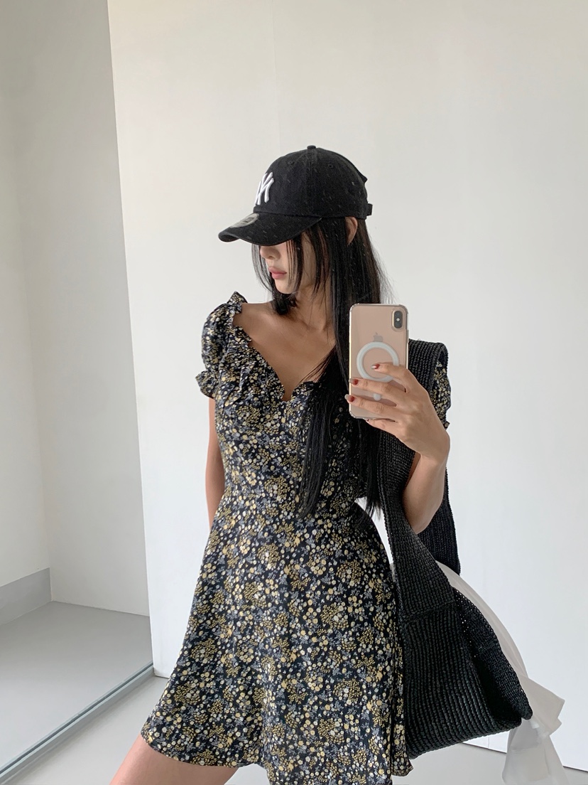 VERANDA韓國代購女士新款26夏季推薦人氣時尚休閑連衣裙OPSVERANDA連衣裙