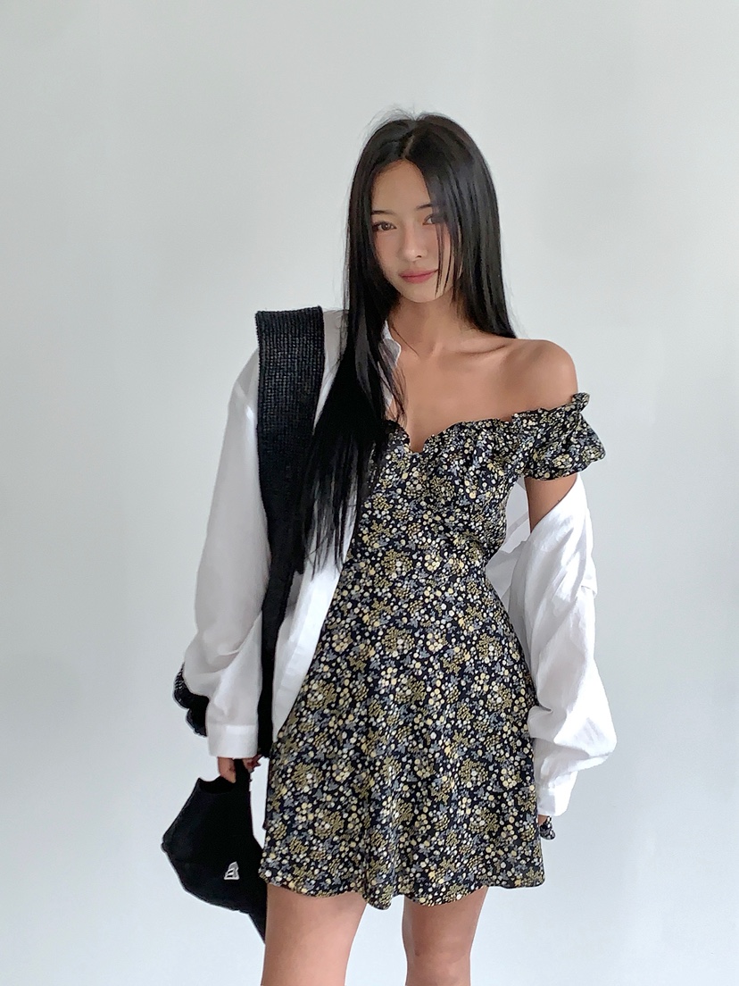 VERANDA韓國代購女士新款26夏季推薦人氣時尚休閑連衣裙OPSVERANDA連衣裙