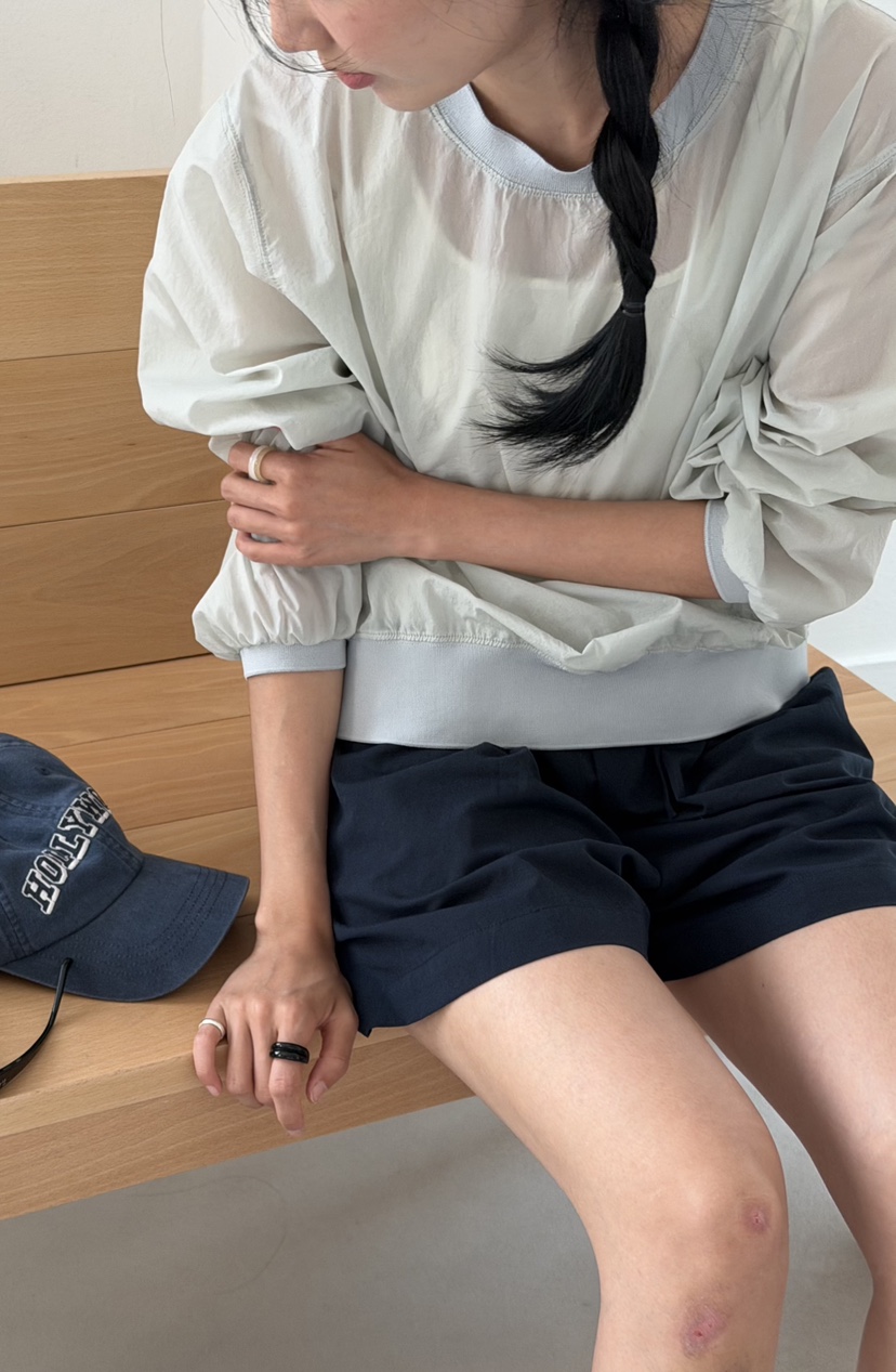AMY GRACE-A韓國直郵女裝新款休閑26夏季襯衫蕾絲衫尼龍AMY GRACE襯衫/蕾絲衫