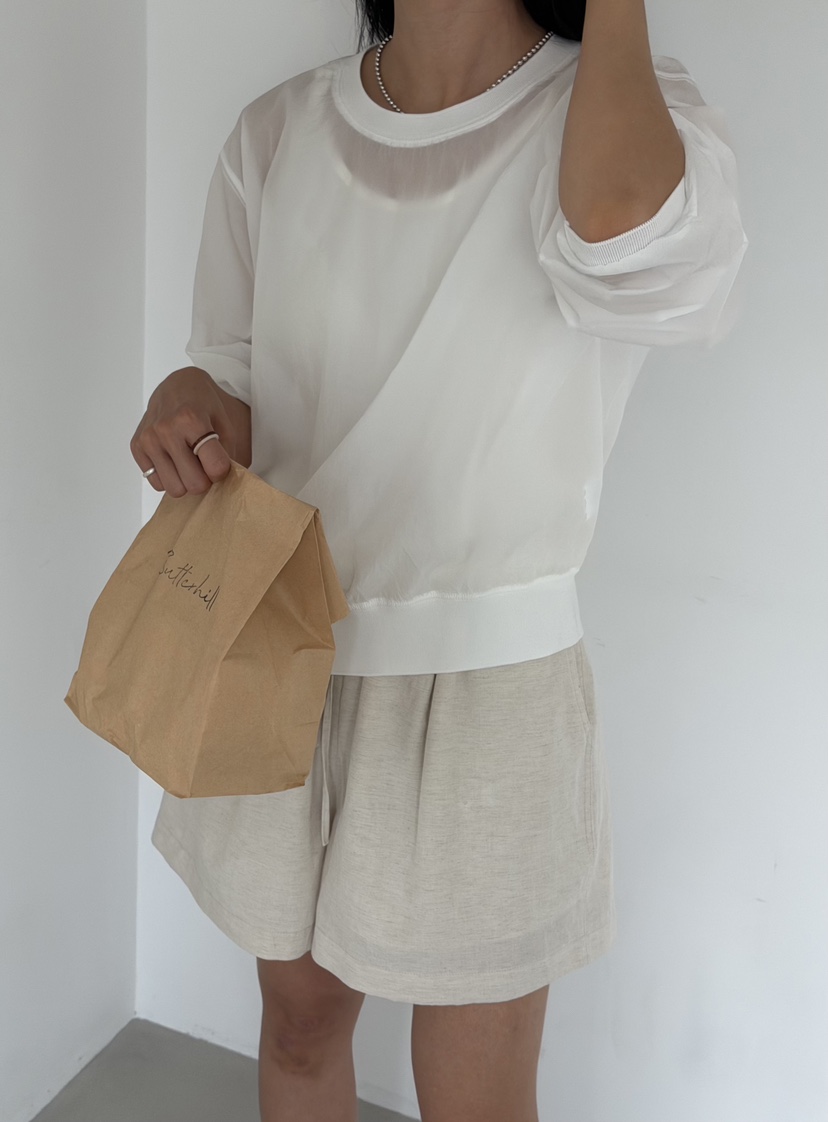 AMY GRACE-A韓國直郵女裝新款休閑26夏季襯衫蕾絲衫尼龍AMY GRACE襯衫/蕾絲衫
