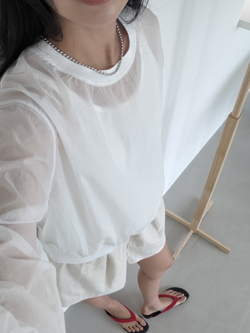 AMY GRACE-A韓國直郵女裝新款休閑26夏季襯衫蕾絲衫尼龍AMY GRACE襯衫/蕾絲衫圖色3