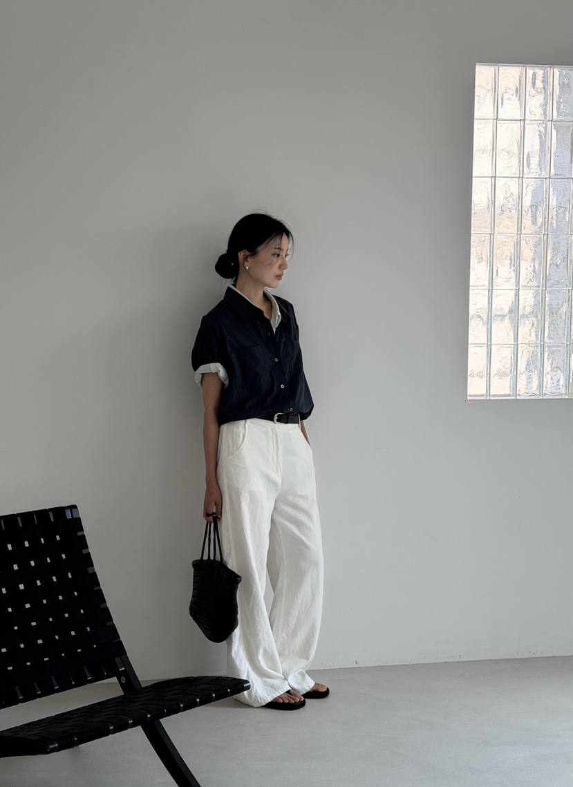 AMY GRACE-A韓國直郵女士新款休閑26夏季時尚襯衫蕾絲衫棉AMY GRACE襯衫/蕾絲衫