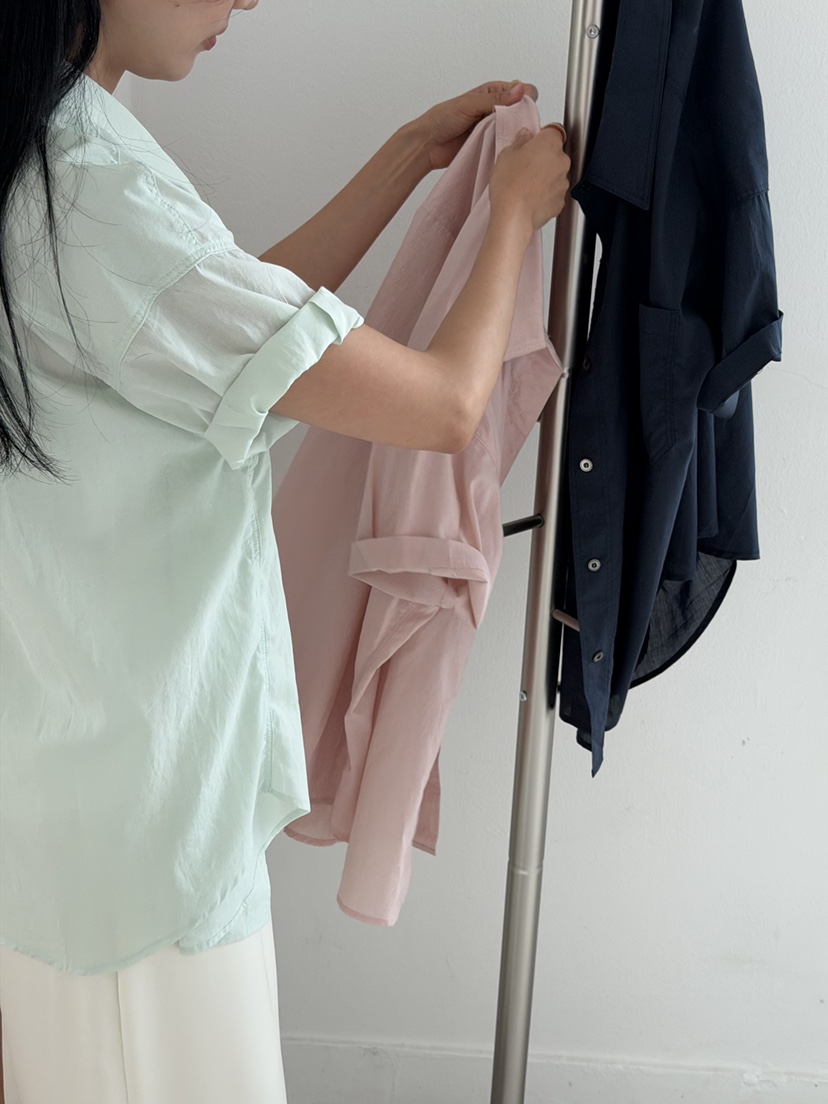 AMY GRACE-A韓國直郵女士新款休閑26夏季時尚襯衫蕾絲衫棉AMY GRACE襯衫/蕾絲衫