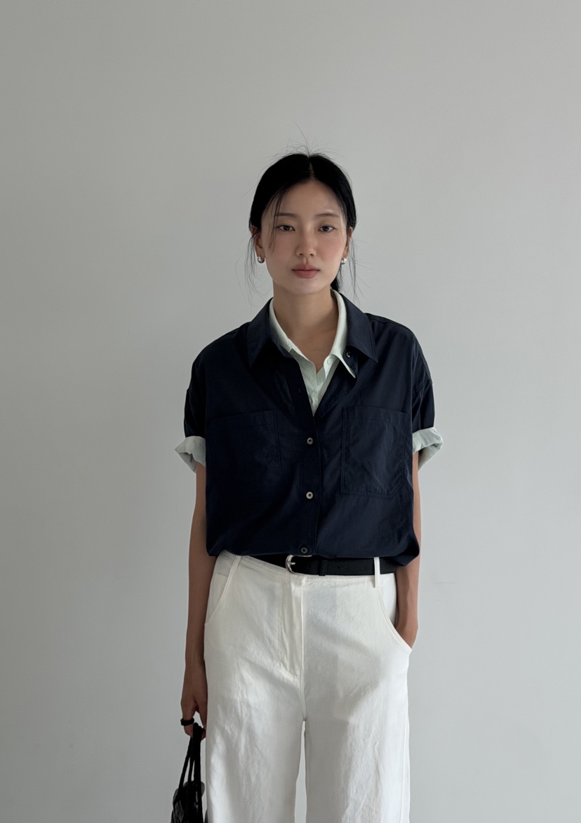 AMY GRACE-A韓國直郵女士新款休閑26夏季時尚襯衫蕾絲衫棉AMY GRACE襯衫/蕾絲衫圖色2