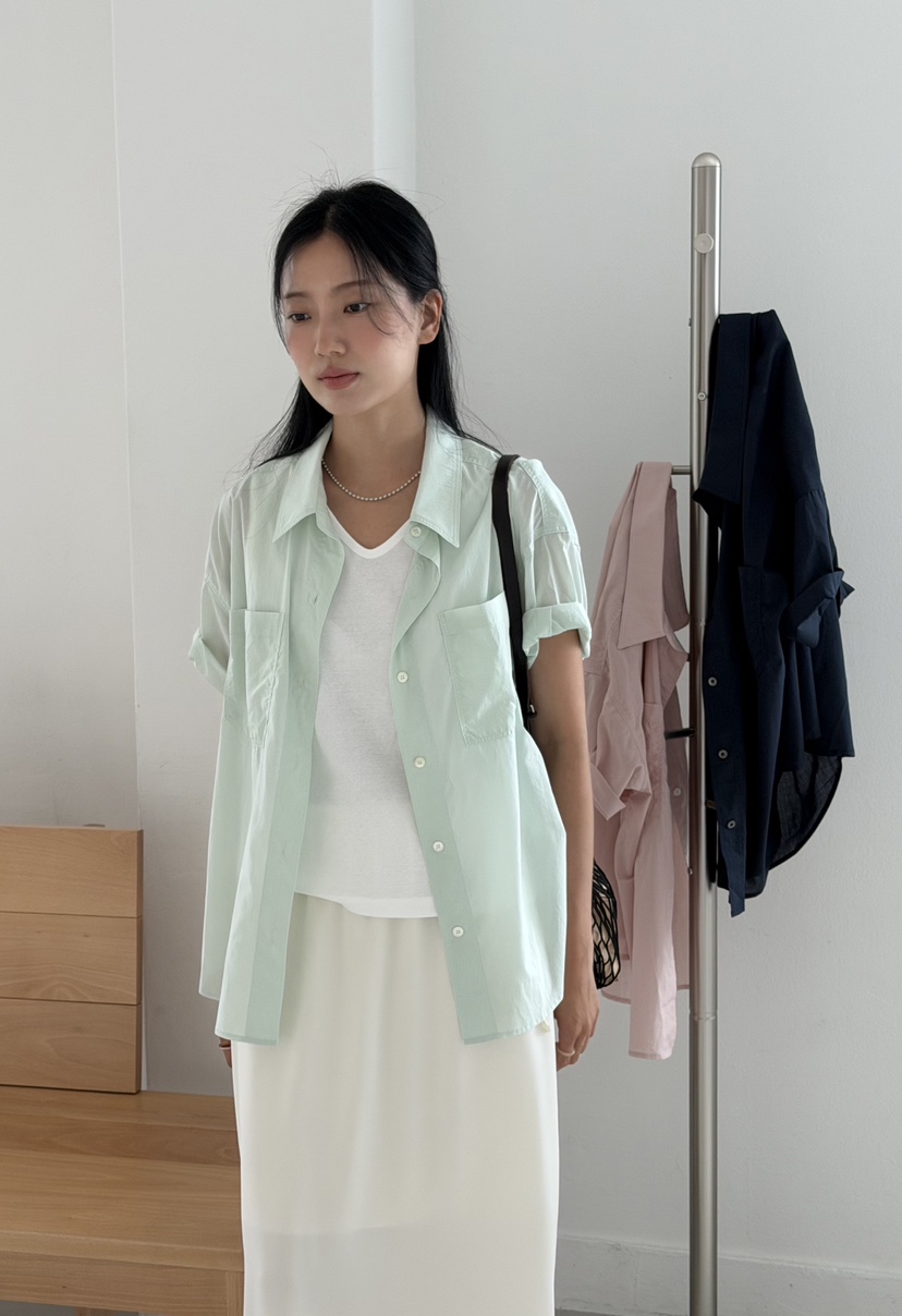 AMY GRACE-A韓國直郵女士新款休閑26夏季時尚襯衫蕾絲衫棉AMY GRACE襯衫/蕾絲衫圖色3