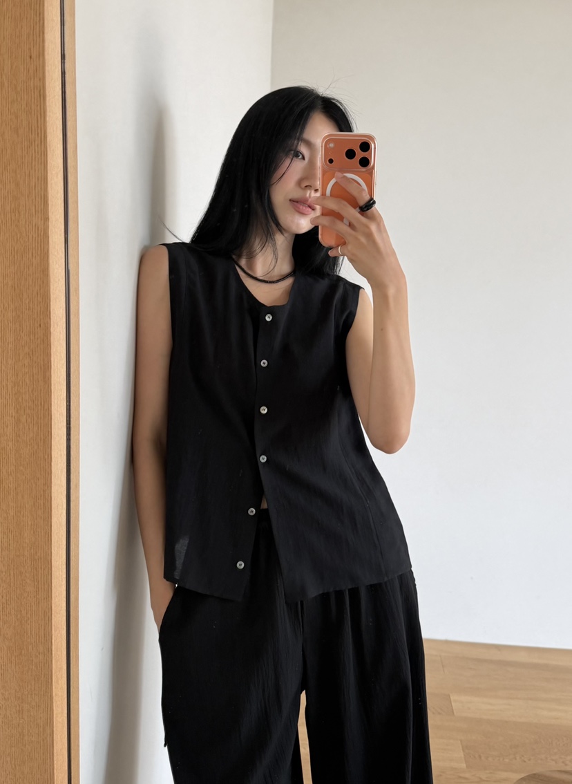 AMY GRACE-A韓國直郵女裝新款推薦時尚熱賣26夏季馬甲無袖AMY GRACE馬甲