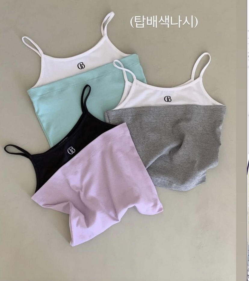 REVE CITE-L韓國直郵女士新款熱賣推薦吊帶背心撞色無袖REVE CITE-L吊帶/背心