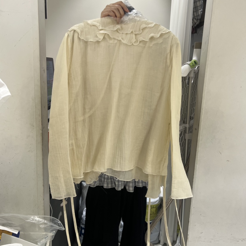 TYCHE韓國直郵實拍女裝新款休閑人氣熱賣26夏季襯衫蕾絲衫褶皺TYCHE襯衫/蕾絲衫