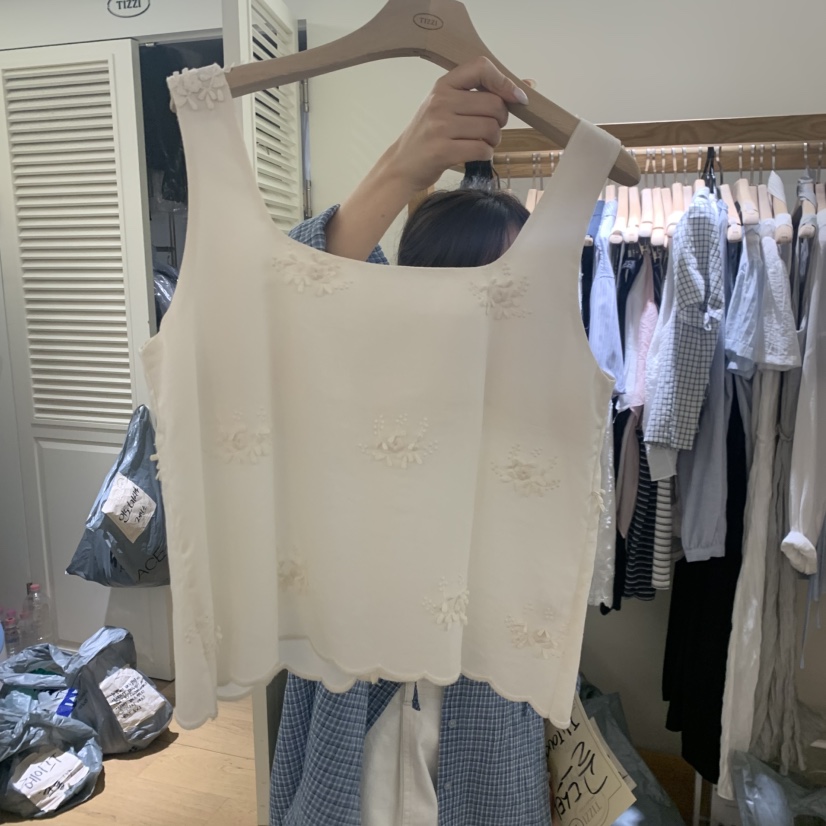 TIZZI韓國代購女士新品26夏季推薦熱賣人氣休閑時尚吊帶背心TIZZI吊帶/背心圖色2米