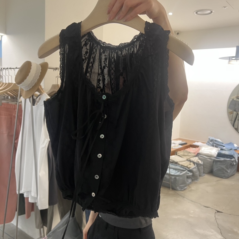 BPLAN韓國東大門直郵女裝新款人氣推薦熱賣26夏季吊帶背心刺繡BPLAN吊帶/背心圖色1