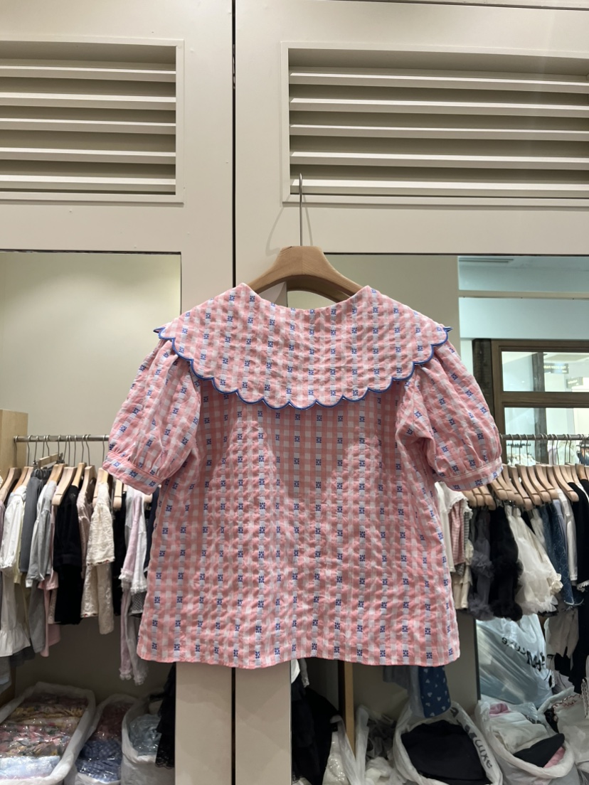 BE&amp;BE東大門實拍韓國女裝新款26夏季熱賣襯衫蕾絲衫BE&be襯衫/蕾絲衫
