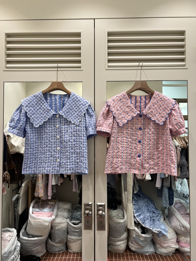 BE&amp;BE東大門實拍韓國女裝新款26夏季熱賣襯衫蕾絲衫BE&be襯衫/蕾絲衫