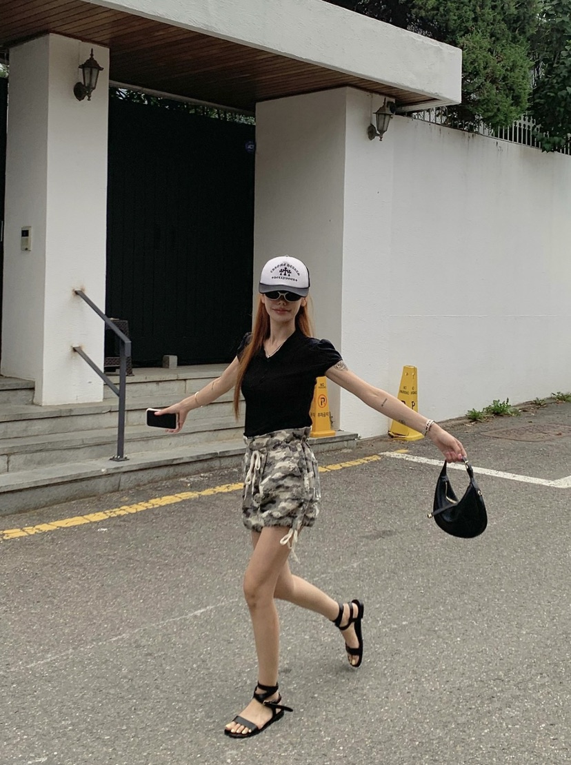 ZEROZERO韓國代購女士新品推薦休閑人氣26夏季時尚短褲迷彩ZEROZERO短褲