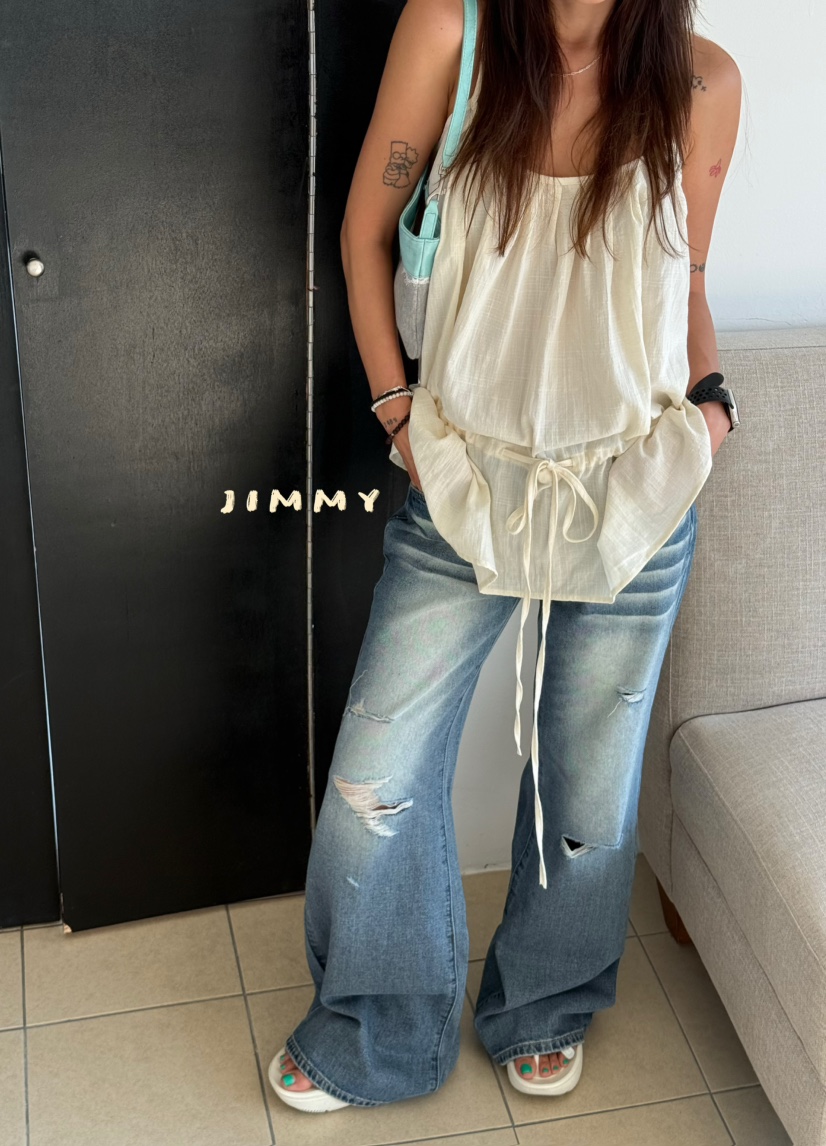 JIMMY韓國直郵女士新品人氣推薦時尚熱賣26夏季休閑吊帶背心JIMMY/REMAKE吊帶/背心