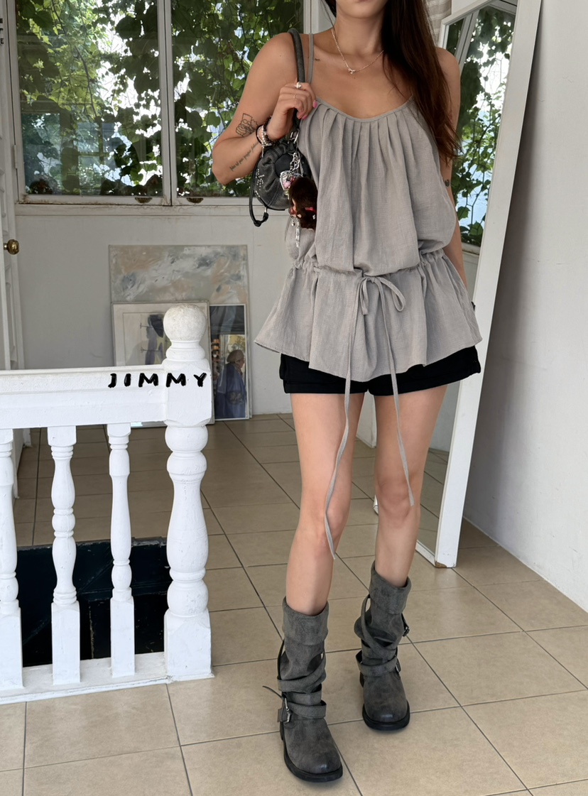 JIMMY韓國直郵女士新品人氣推薦時尚熱賣26夏季休閑吊帶背心JIMMY/REMAKE吊帶/背心