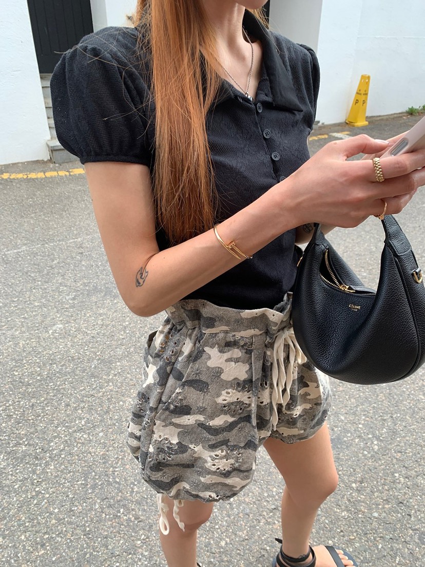 ZEROZERO韓國直郵女士新品26夏季推薦時尚熱賣休閑T恤紐扣ZEROZEROT恤