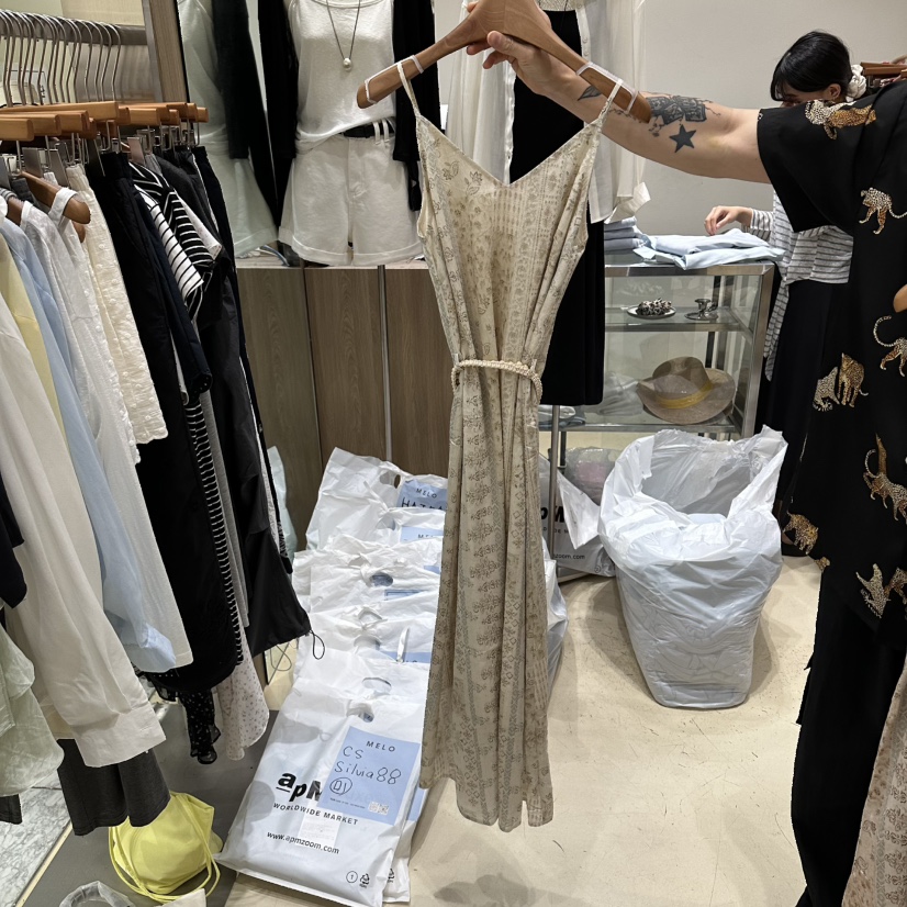 MELO韓國直郵實拍女裝新品26夏季推薦人氣時尚連衣裙提花MELO連衣裙