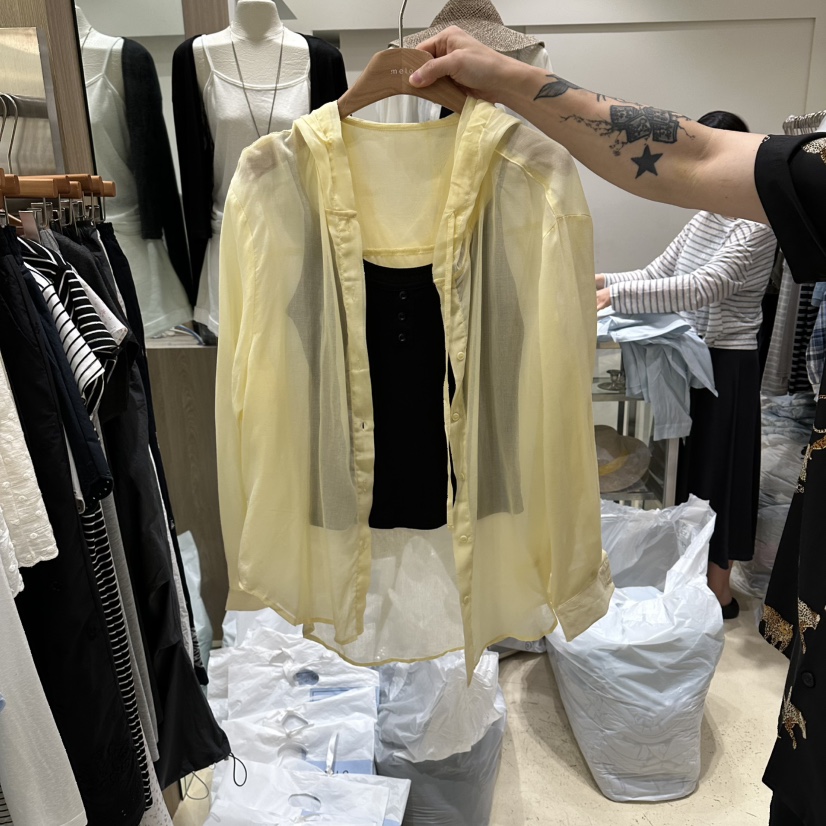 MELO韓國直郵實拍女裝新品熱賣人氣襯衫蕾絲衫連帽衫不含MELO襯衫/蕾絲衫圖色2