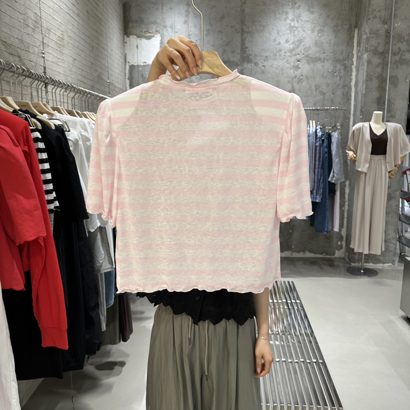 JUNI韓國直郵女裝新品26夏季休閑人氣熱賣時尚襯衫蕾絲衫my juni襯衫/蕾絲衫