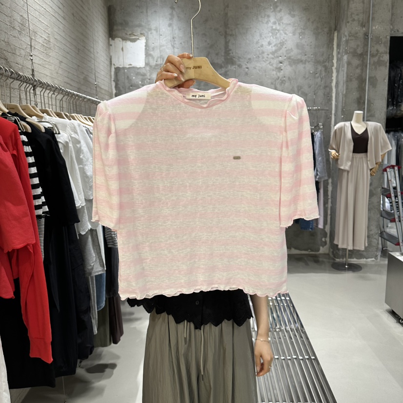 JUNI韓國直郵女裝新品26夏季休閑人氣熱賣時尚襯衫蕾絲衫my juni襯衫/蕾絲衫圖色1