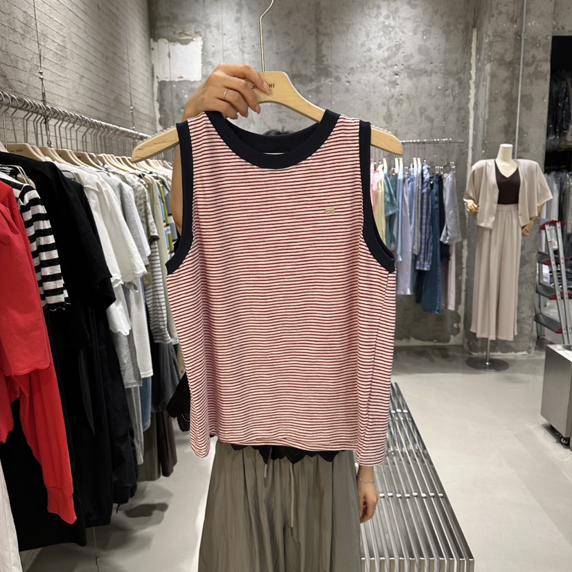 JUNI韓國直郵女裝新款推薦時尚熱賣人氣吊帶背心撞色無袖my juni吊帶/背心圖色3