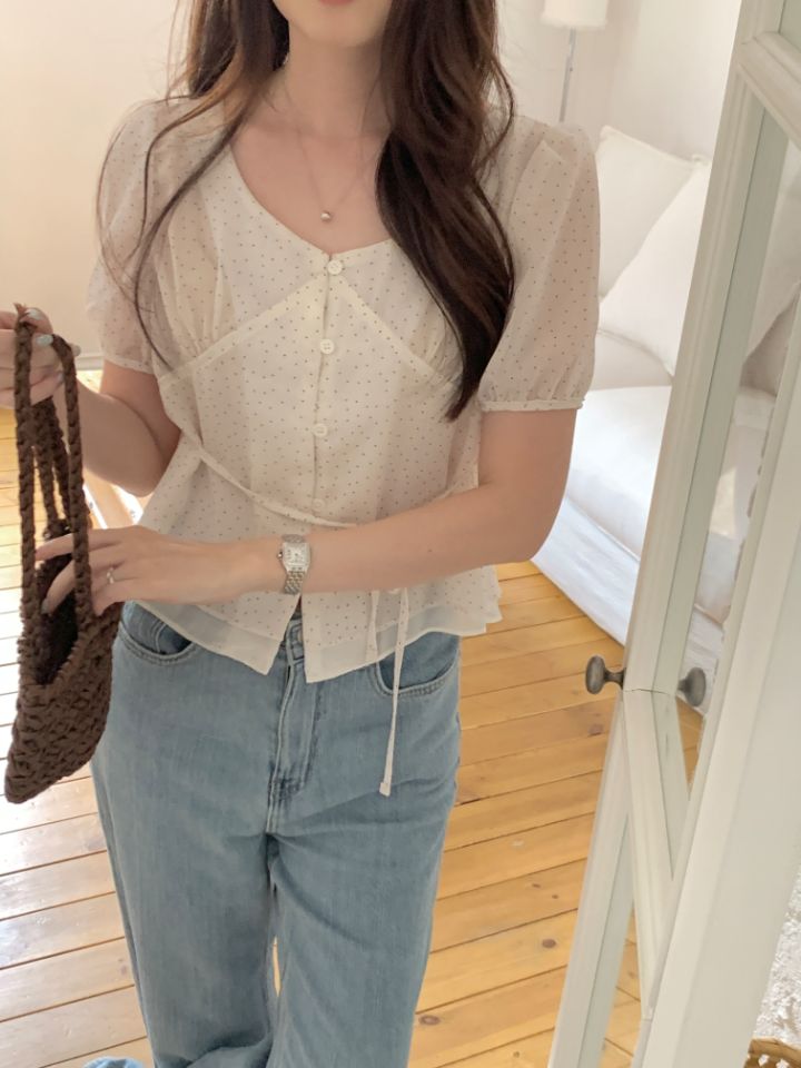 CRONG韓國直郵女士新品人氣休閑推薦26夏季熱賣襯衫蕾絲衫CRONG襯衫/蕾絲衫