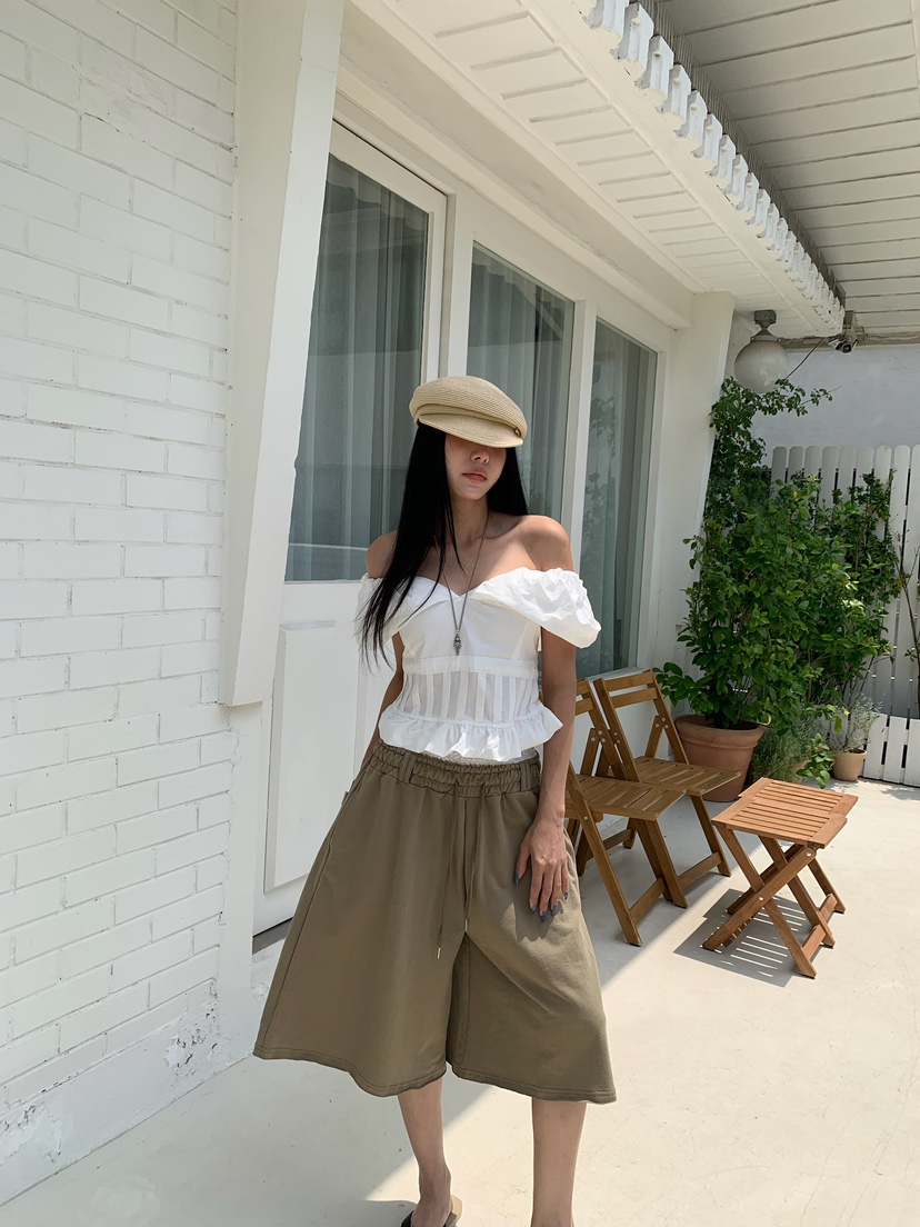 BADCALM韓國代購女裝新款推薦熱賣職業休閑真品人氣短褲蕾絲BADCALM短褲