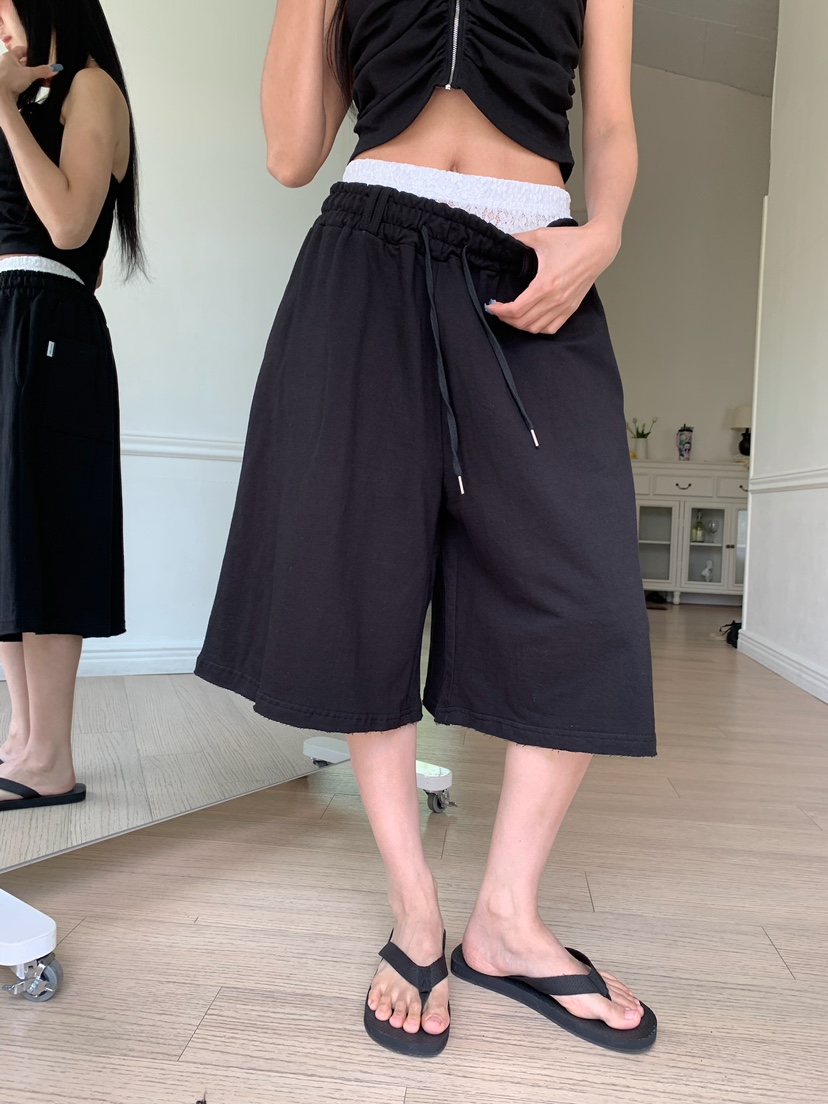 BADCALM韓國代購女裝新款推薦熱賣職業休閑真品人氣短褲蕾絲BADCALM短褲圖色3
