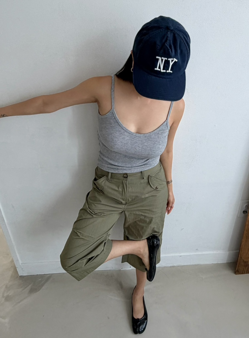 BYRING東大門實拍韓國女裝新品時尚熱賣吊帶背心無袖緞帶BYRING吊帶/背心