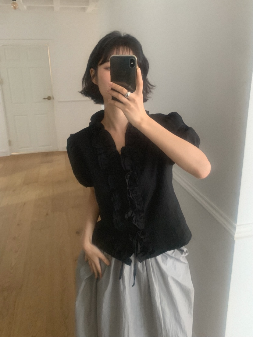 MOSMOS韓國直郵女裝新款休閑熱賣推薦人氣時尚襯衫蕾絲衫MOSMOS襯衫/蕾絲衫